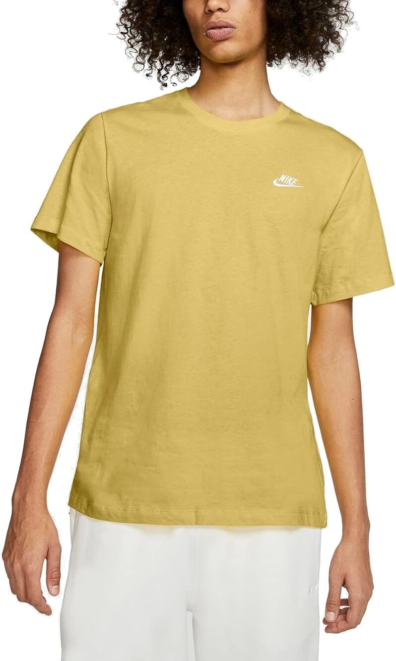 NEW Nike Sportswear Club Tee Saturn Gold Men's XXL T-Shirt AR4997-700